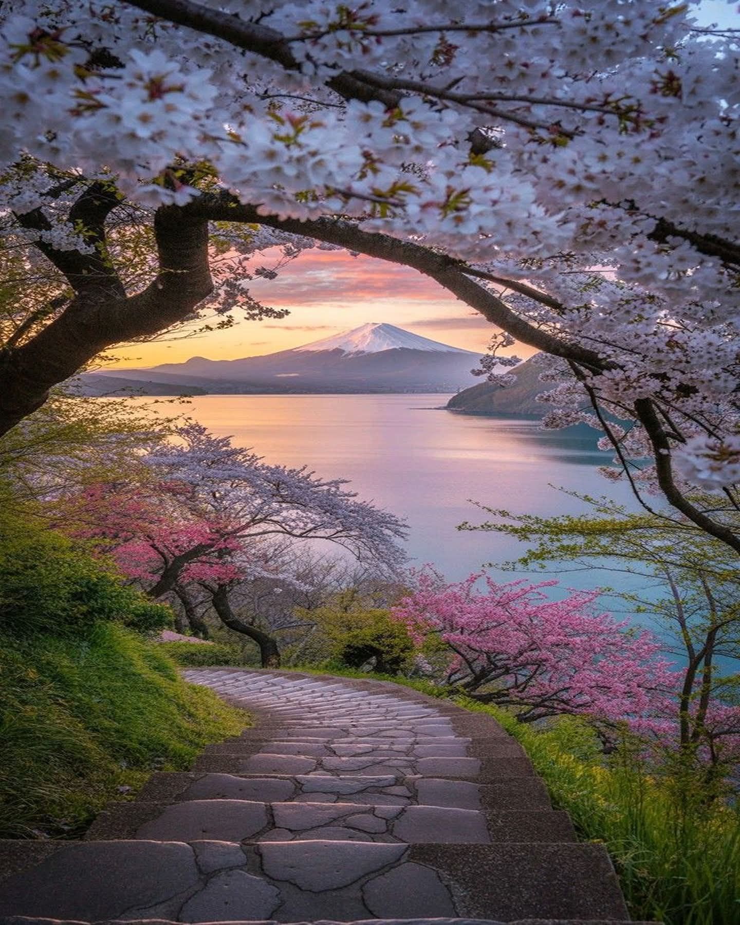 Սակուրա ծոցի և Ֆուձի լեռան տեսարան