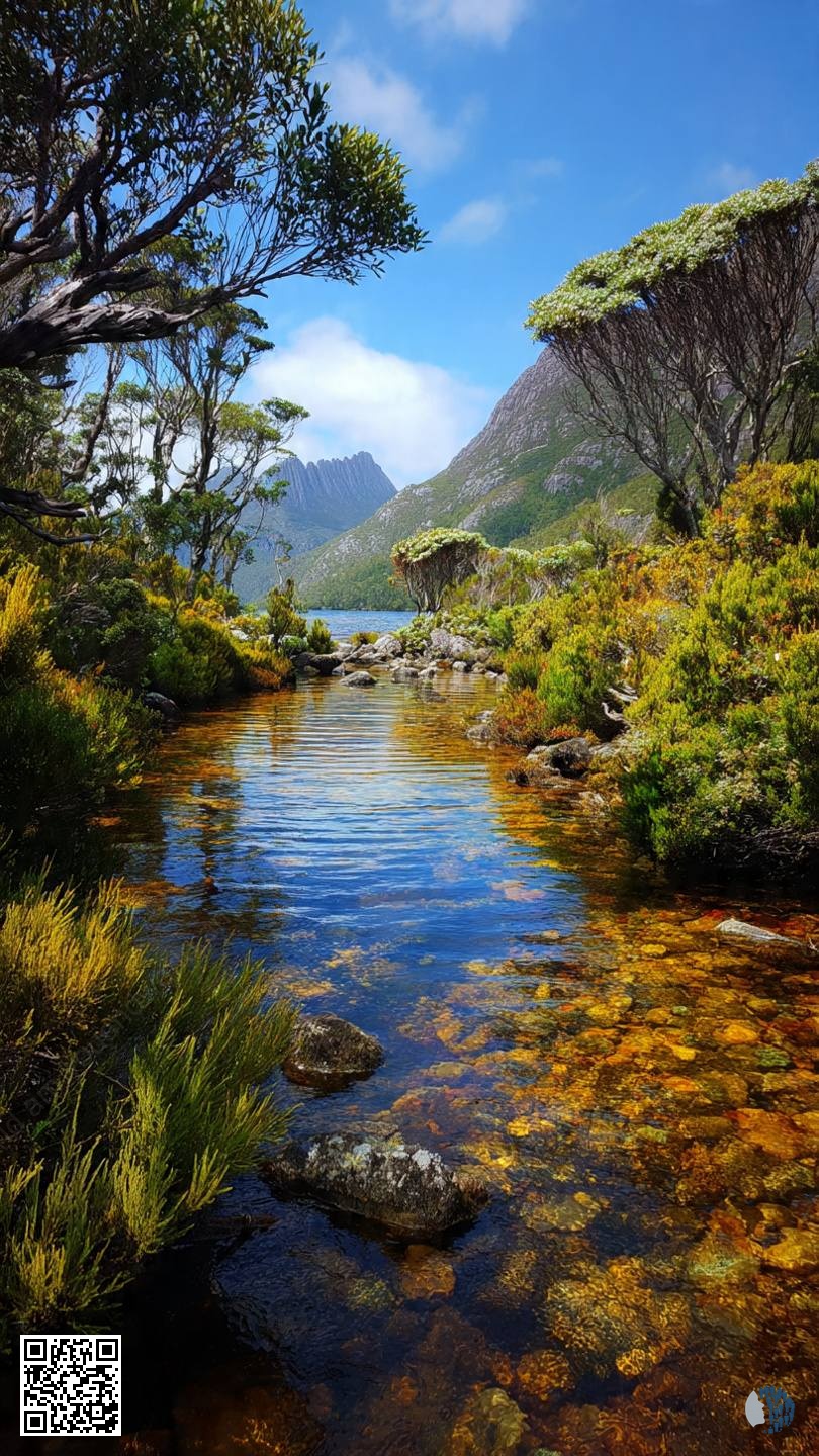 Դավե լիճը, Տասմանիա | Հայելային հանդարտ լիճ՝ շրջապատված խիստ լեռնագագաթներով ու վայրի ալպյան ծաղիկներով՝ Տասմանիայի անարատ գեղեցկությունը՝ փոփոխվող երկնքի տակ