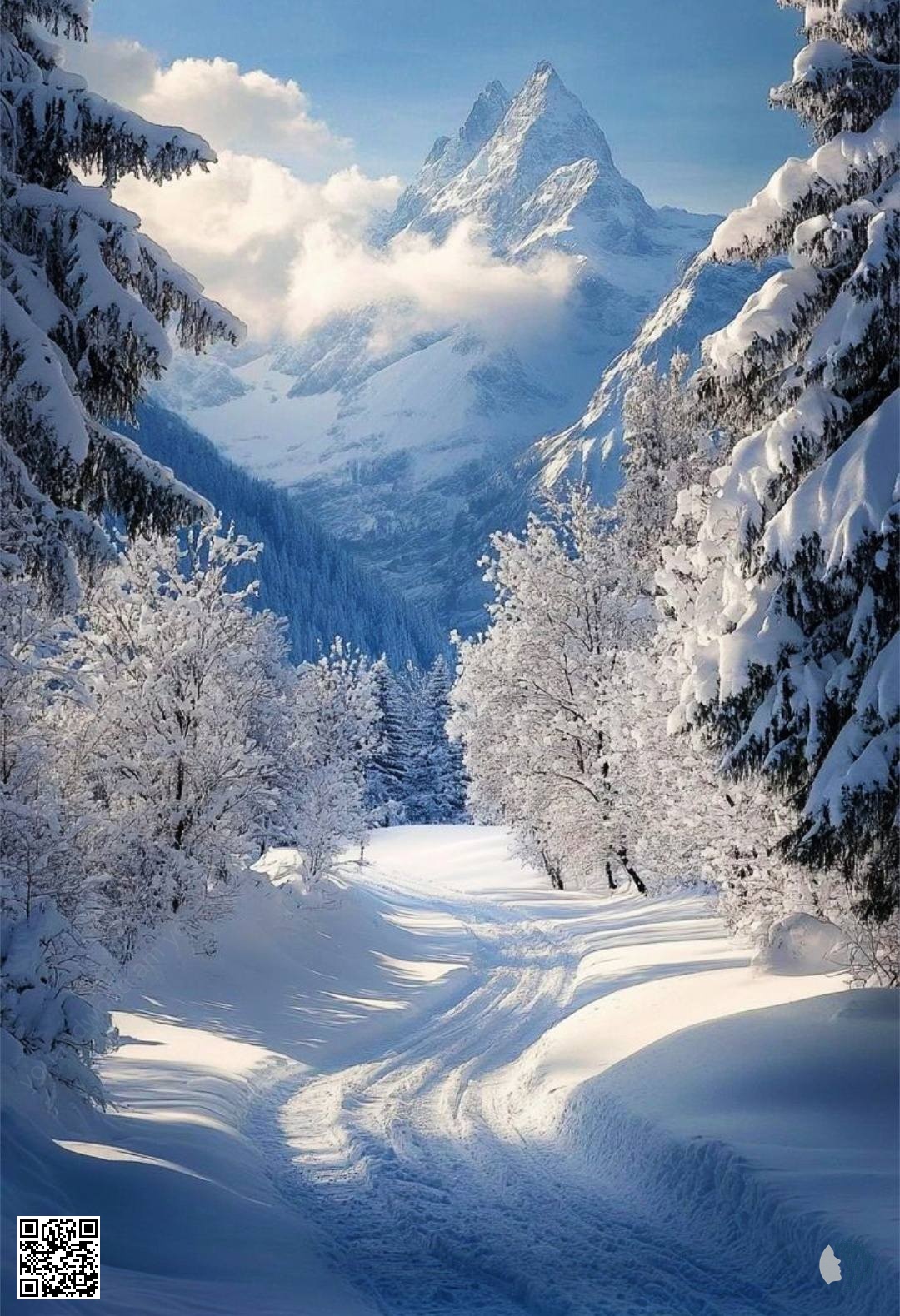 Ձմեռային գագաթներ՝ ոսկեգույն մայրամուտին | Ձյունածածկ լեռները շողում են տաք մայրամուտի լույսի տակ՝ սոճիներով ու սառցապատ հովիտներով շրջանակված՝ մաքուր ալպյան կախարդանք յուրաքանչյուր կադրում։