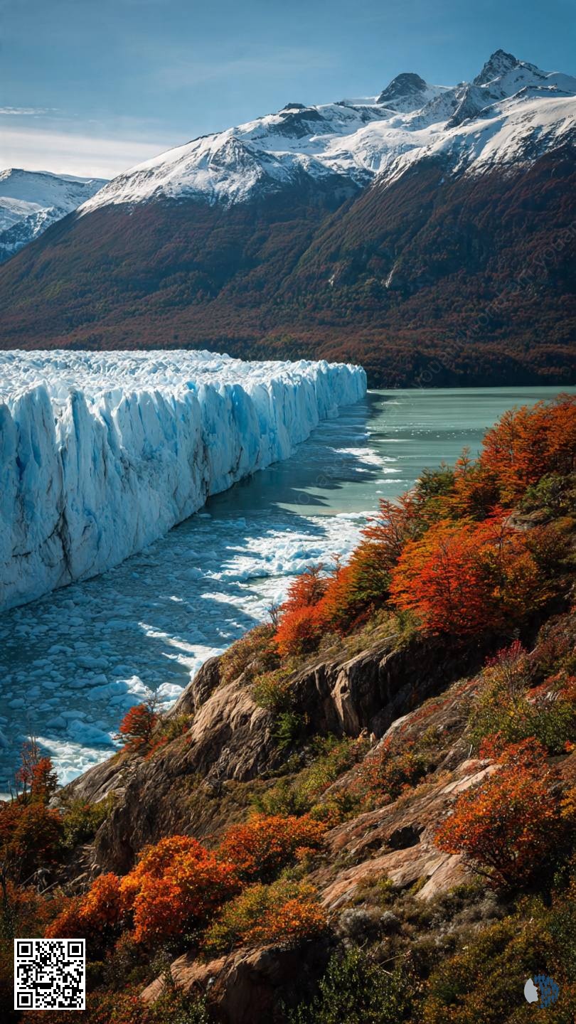 Պերիտո Մորենո սառցադաշտը, Պատագոնիա | Կապտավուն հսկա սառցե պատը միանում է փիրուզագույն ջրին՝ դրամատիկ ամպերի տակ՝ Արգենտինայի ամենաշունչ կտրող բնության հրաշքներից մեկը։