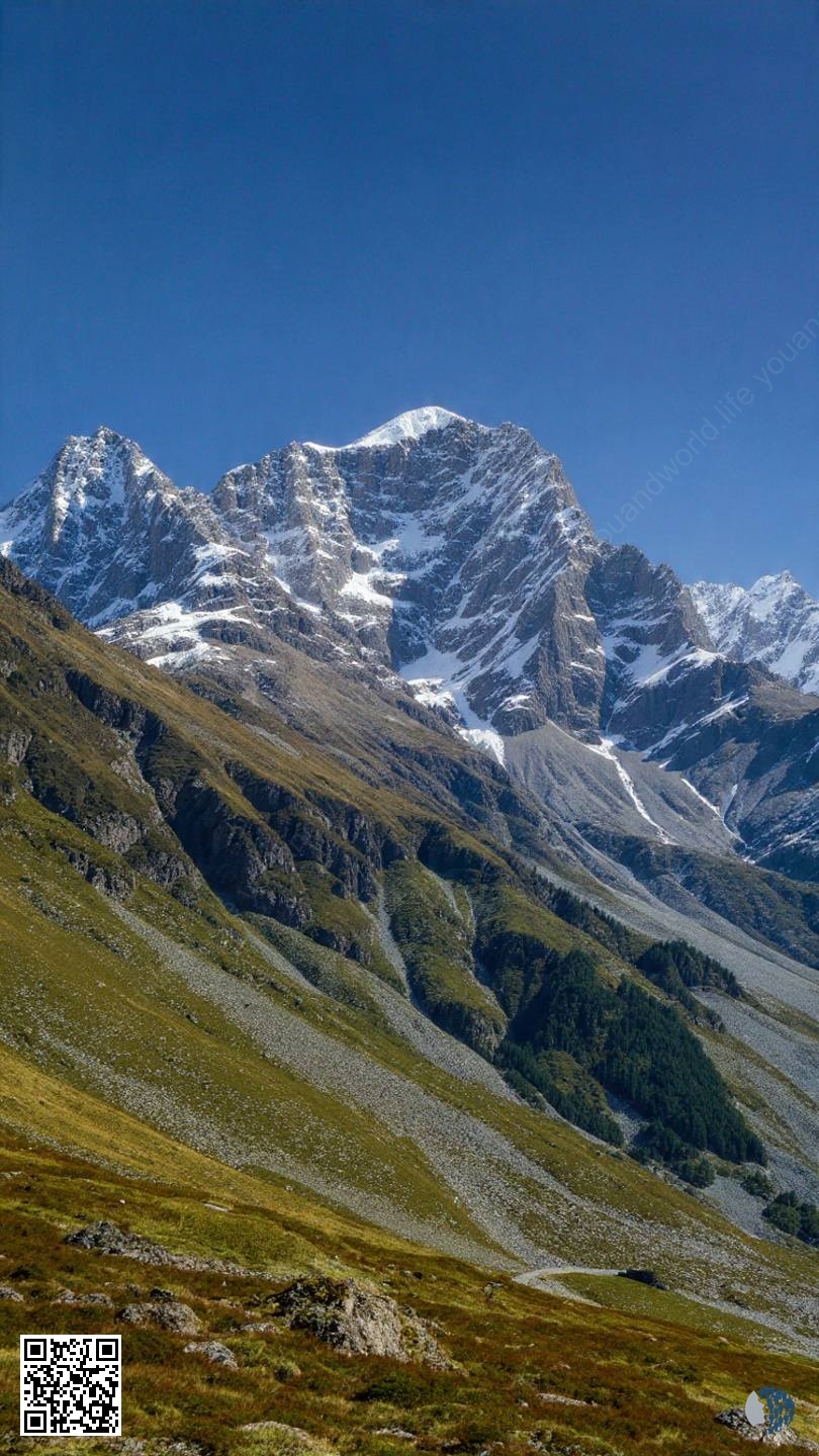 Որտեղ երկինքը հանդիպում է ձյունին | Ձյունածածկ, ատամնավոր գագաթները բարձրանում են դեպի խորը կապույտ երկինք՝ բնության ուժի և լուռ վեհության հանգիստ հիշեցում